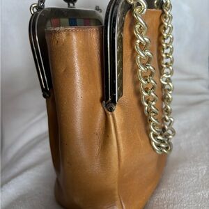 Vintage original Bonnie Cashin bag with signature striped lining